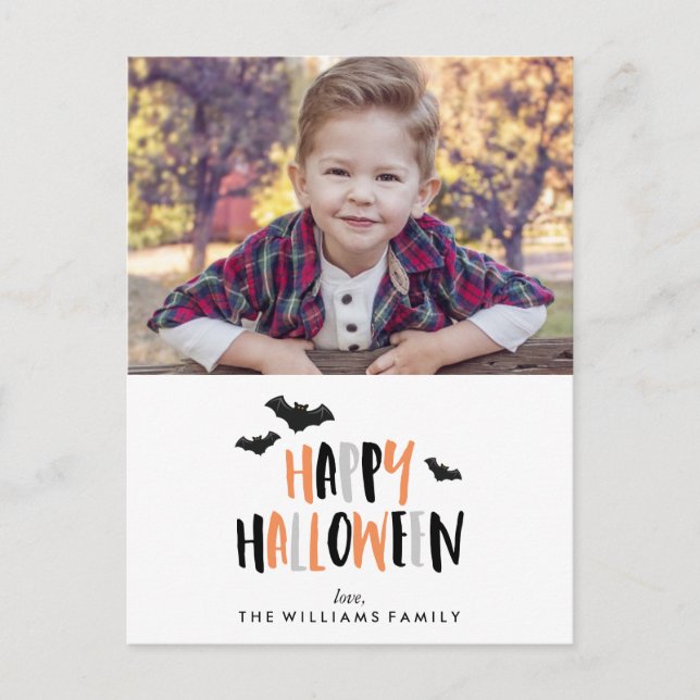 Carte Postale Faire-part Happy Halloween Photo de famille (Devant)