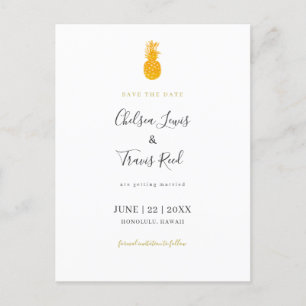 Carte Postale Faire-part Hawaii Destination Wedding Enregistrer la Date Ana