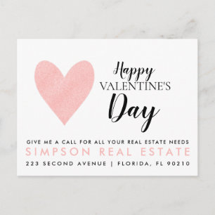 Carte Postale Faire-part heureuse Sainte-Valentin immobilier