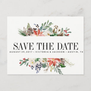 Carte Postale Faire-part Hiver mystique   MARIAGE enregistrer la date