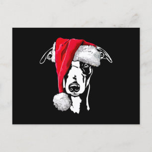 Carte Postale Faire-part humoristique whippet père Noël Noël chien cadeau d