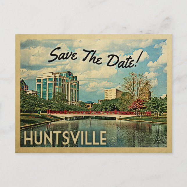 Carte Postale Faire-part Huntsville Sauvez La Date Alabama (Devant)