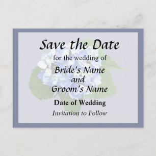 Carte Postale Faire-part Hydrangea Bleu et Violet