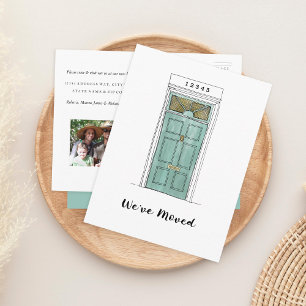 Carte Postale Faire-part Illustration de la porte coloniale Moving Postcard