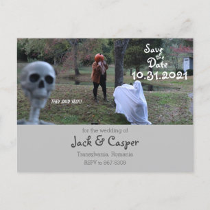 Carte Postale Faire-part Ils Ont Dit Oui Mariage Éffrayant