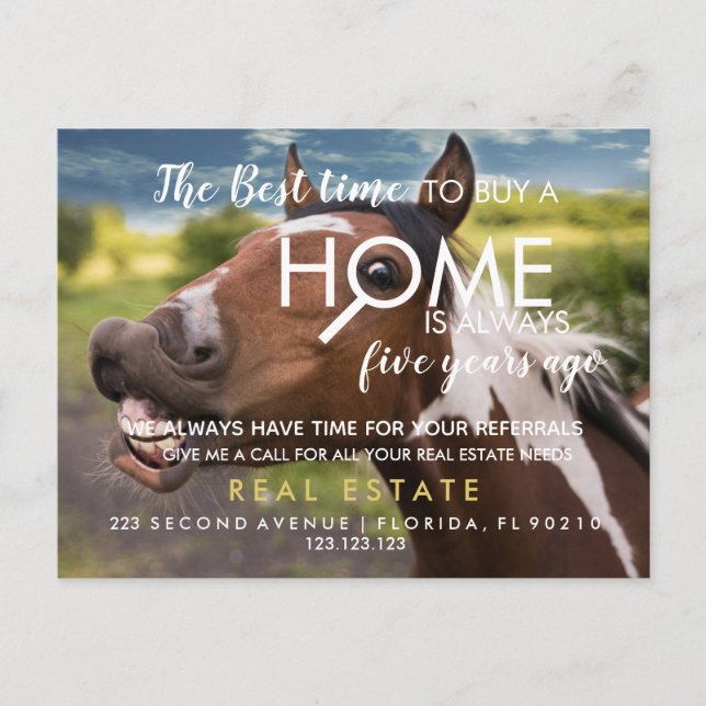 Carte Postale Faire-part Immobilier Le meilleur moment pour acheter une mai (Devant)