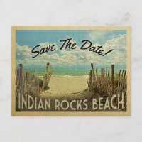 Indian Rocks Beach Enregistrer La Date Vintage Nau
