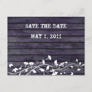 Carte Postale Faire-part Indigo Wood Save the Date