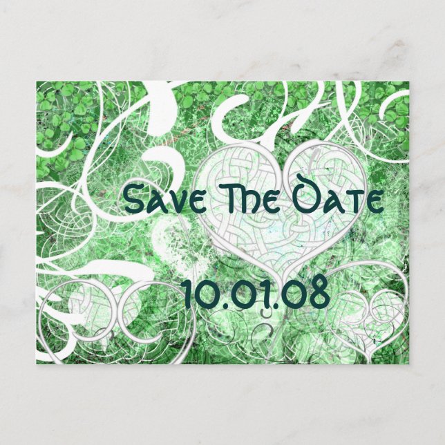 Carte Postale Faire-part Irish Save the Date (Devant)