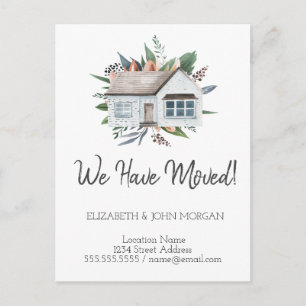 Carte Postale Faire-part J'ai déménagé, nouvelle adresse, nouvelle maison,