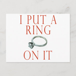 Carte Postale Faire-part J'ai mis une bague sur le Fiançailles Groom