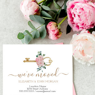 Carte Postale Faire-part J'ai simplement déplacé les roses clés à la nouvel