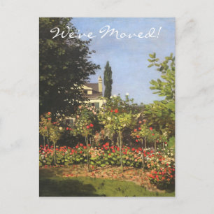 Carte Postale Faire-part Jardin de fleurs par Claude Monet Changement d'adr