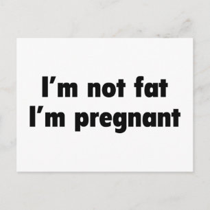 Carte Postale Faire-part Je ne suis pas gros. Je suis Enceinte.