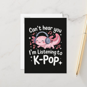 Carte Postale Faire-part Je ne t'entends pas, j'écoute du K-Pop