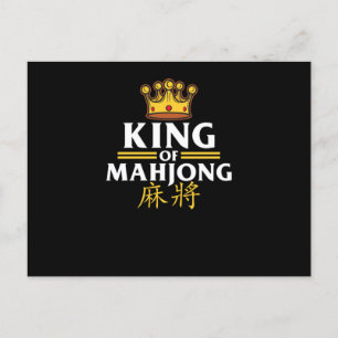 Carte Postale Faire-part Jeu de roi Mahjong Joueur de Mahjong Jeux Graphiqu