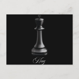 Carte Postale Faire-part Jeu d'échecs King pièce Halloween Costume d'échecs