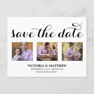 CARTE POSTALE FAIRE-PART JEUNES ET AMOUREUX   ENREGISTRER LA DATE D'ANNONCE