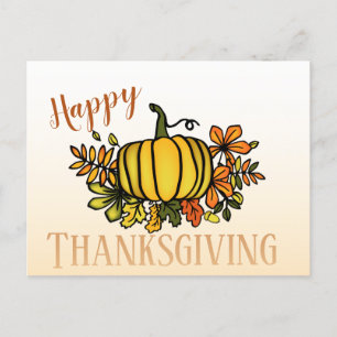 Carte Postale Faire-part Jolis citrouilles d'automne, Joyeux Thanksgiving