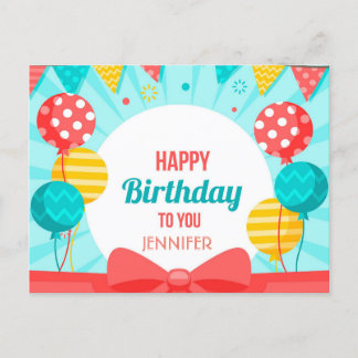 Carte Postale Faire-part Joyeux anniversaire