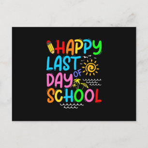 Carte Postale Faire-part Joyeux Dernier Jour D'École Lunettes De Soleil D'É