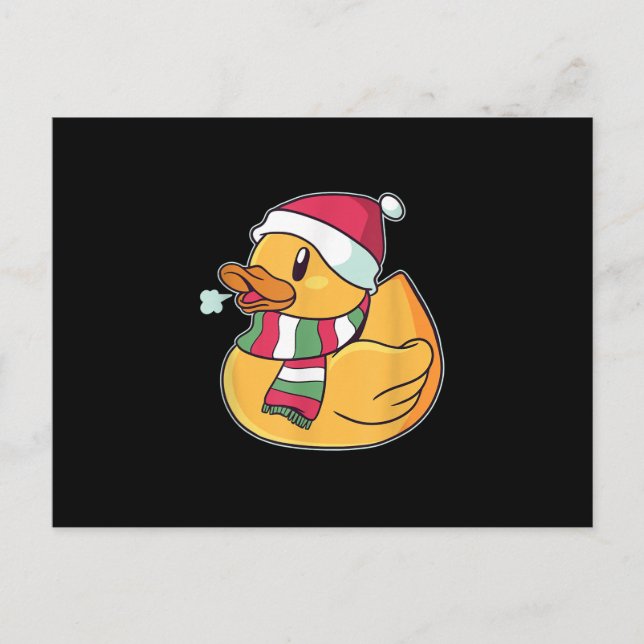 Carte Postale Faire-part Joyeux Noël Canard Dub Mignon (Devant)