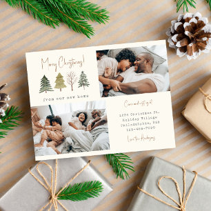 Carte Postale Faire-part Joyeux Noël depuis notre nouvelle maison Photo de