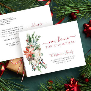 Carte Postale Faire-part Joyeux Noël nouvelle maison vacances déménagement