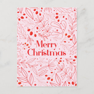 Carte Postale Faire-part Joyeux Shinny Elégant Noël Card