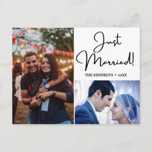 Carte Postale Faire-part Just Married 2 Mariage de photos