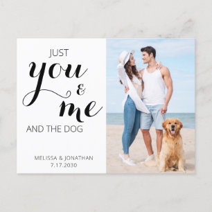 Carte Postale Faire-part Juste Marié Elopement Nous Avons Été Mariage Chien