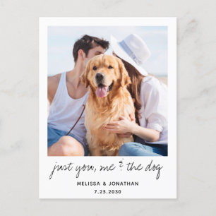 Carte Postale Faire-part Juste Toi Moi Et Le Chien Mariage Étape À Sauvegar