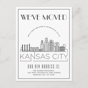 Carte Postale Faire-part Kansas City Moderne   Changement d'Adresse