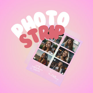 Carte Postale Faire-part Kpop Idol Anniversaire Fancafe Style Photostrip