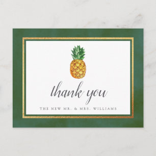 Carte Postale Faire-part La Collection de Mariage à l'Ananas Tropical