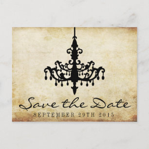 Carte Postale Faire-part La collection de mariage lustre vintage