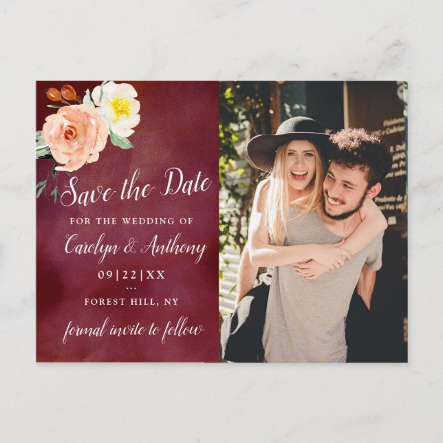 Carte Postale Faire-part La Collection Mariage Romance In Bloom (Devant)