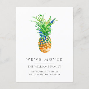Carte Postale Faire-part La famille des ananas tropicaux en mouvement