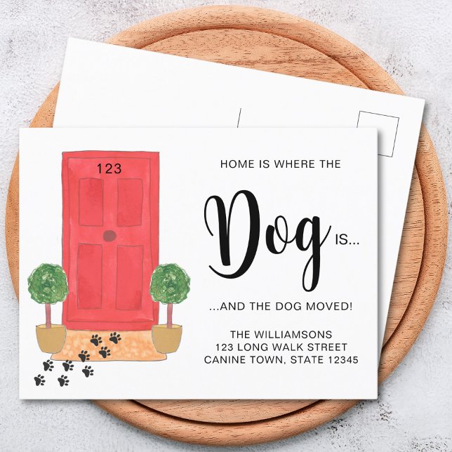 Carte Postale Faire-part La Maison Est L'Endroit Où Le Chien Déplace (Créateur téléchargé)