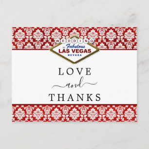 Carte Postale Faire-part La Parties scintillant Damask Las Vegas Mariage Co