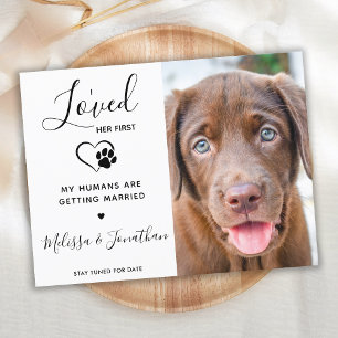 Carte Postale Faire-part L'aima d'abord mariage d'animal moderne fiançaille