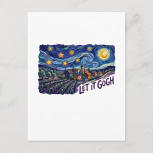 Carte Postale Faire-part Laissez Gogh" Caractéristiques Peinture de Gogh Dr