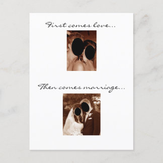 Carte Postale Faire-part L'amour d'abord... Nous attendons un bébé !