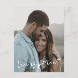 Carte Postale Faire-part L'amour est patient   Nouvelle date photo de scrip