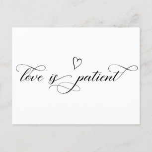 Carte Postale Faire-part L'amour minimaliste du Mariage est le patient repo