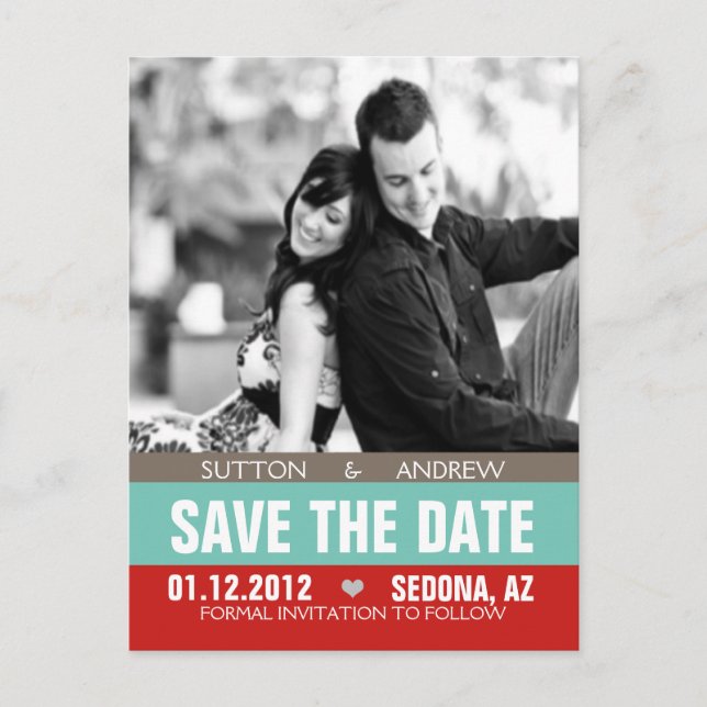 Carte Postale Faire-part L'annonce de mariage des Sutton (Devant)