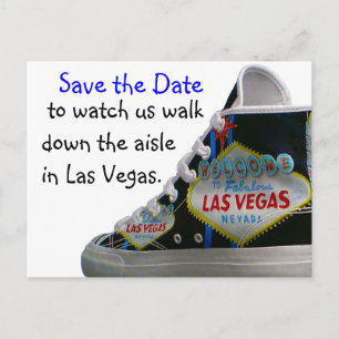 Carte Postale Faire-part Las Vegas épousant la date d'économies : promenade