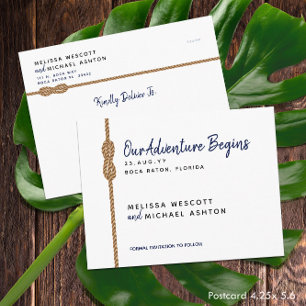 Carte Postale Faire-part L'aventure à budget nautique commence 💌 Sauvegard