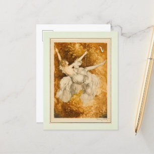 Carte Postale Faire-part Le Swing, 1928 par Louis Icart