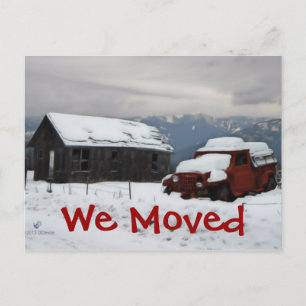 Carte Postale Faire-part Le vieux camion rouge